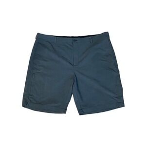 Greg Norman Everbest Golf Shorts Grey Knit Comfort Stretch Waist 9" Rise 42